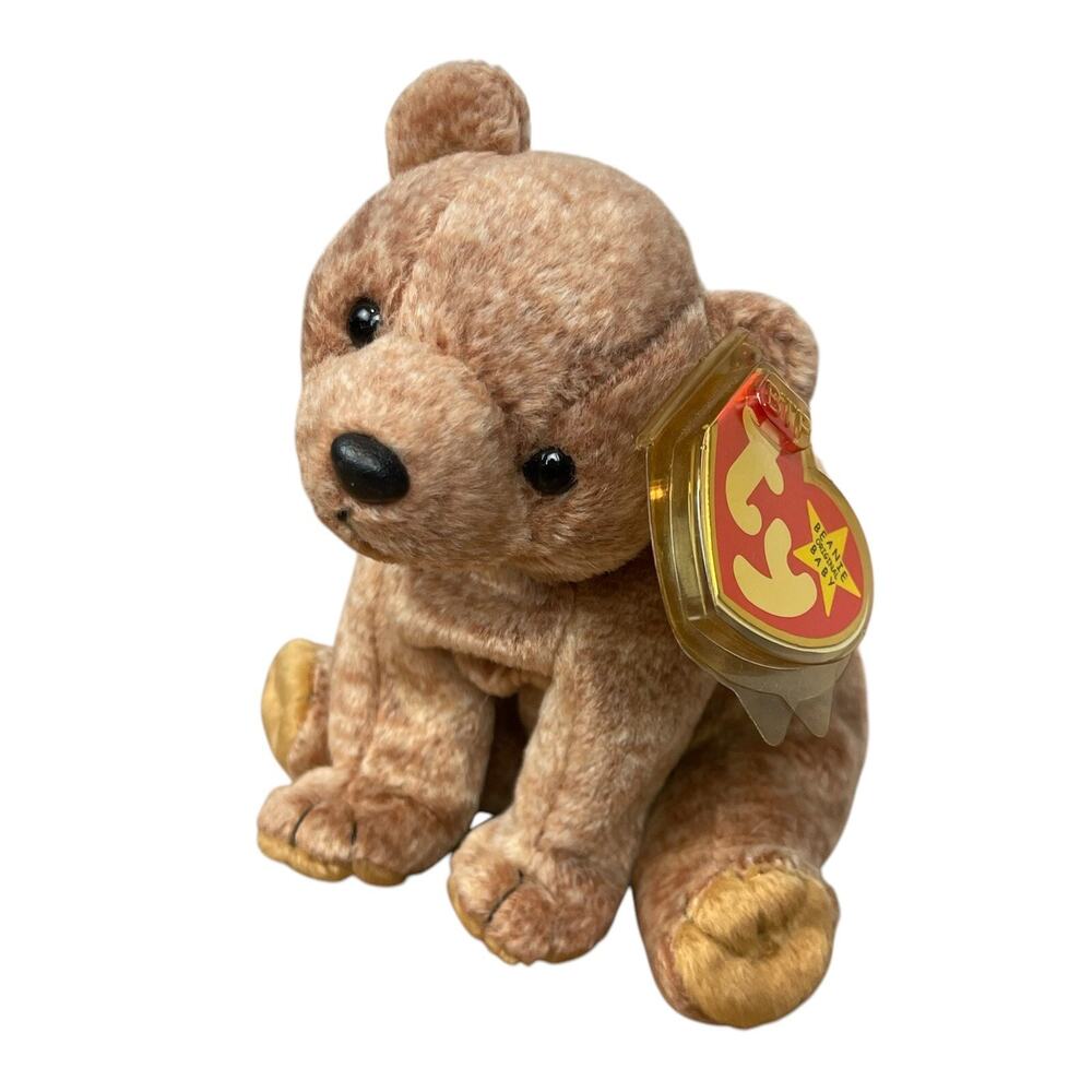 TY Beanie Baby - PECAN the Gold Bear (5.5 inch) - NWT Stuffed Animal Toy New